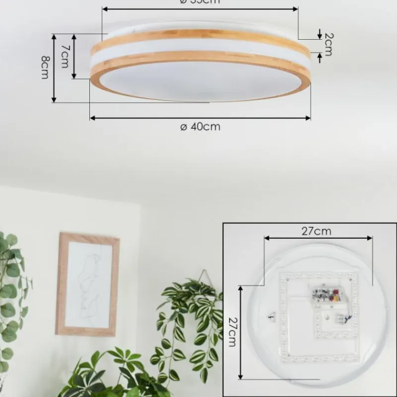 Luminaires Scandinaves-hofstein Plafonnier Sofo LED Blanc, 1 lumière, Télécommandes