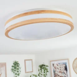 Luminaires Scandinaves-hofstein Plafonnier Sofo LED Blanc, 1 lumière, Télécommandes