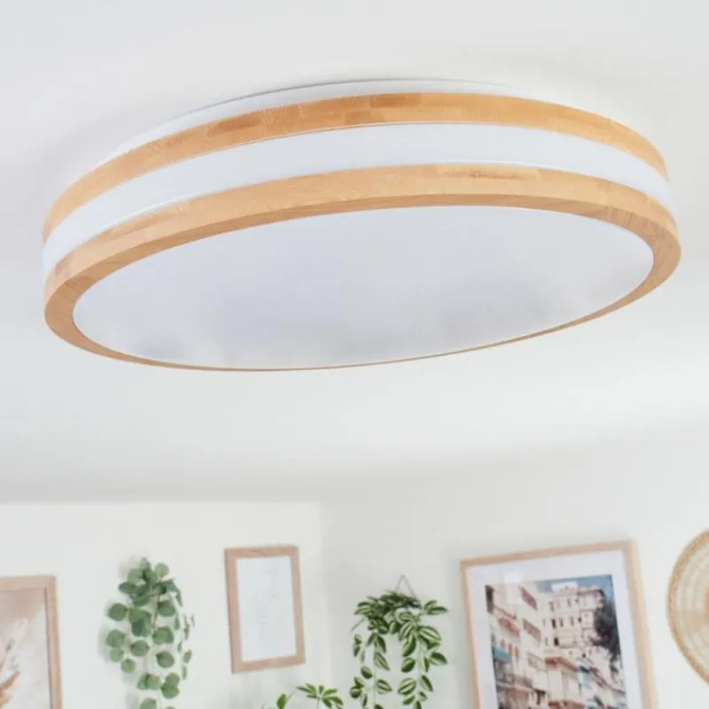 Luminaires Scandinaves-hofstein Plafonnier Sofo LED Blanc, 1 lumière, Télécommandes