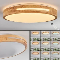 Luminaires Scandinaves-hofstein Plafonnier Sofo LED Blanc, 1 lumière, Télécommandes