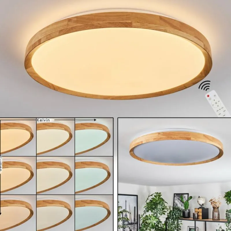 Luminaires Scandinaves-hofstein Plafonnier Sofo LED Blanc, 1 lumière, Télécommandes