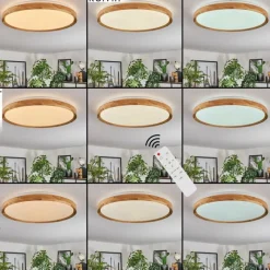 Luminaires Scandinaves-hofstein Plafonnier Sofo LED Blanc, 1 lumière, Télécommandes