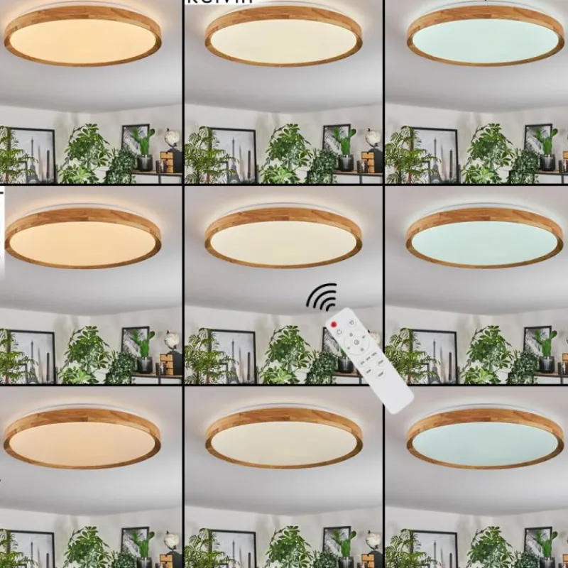 Luminaires Scandinaves-hofstein Plafonnier Sofo LED Blanc, 1 lumière, Télécommandes