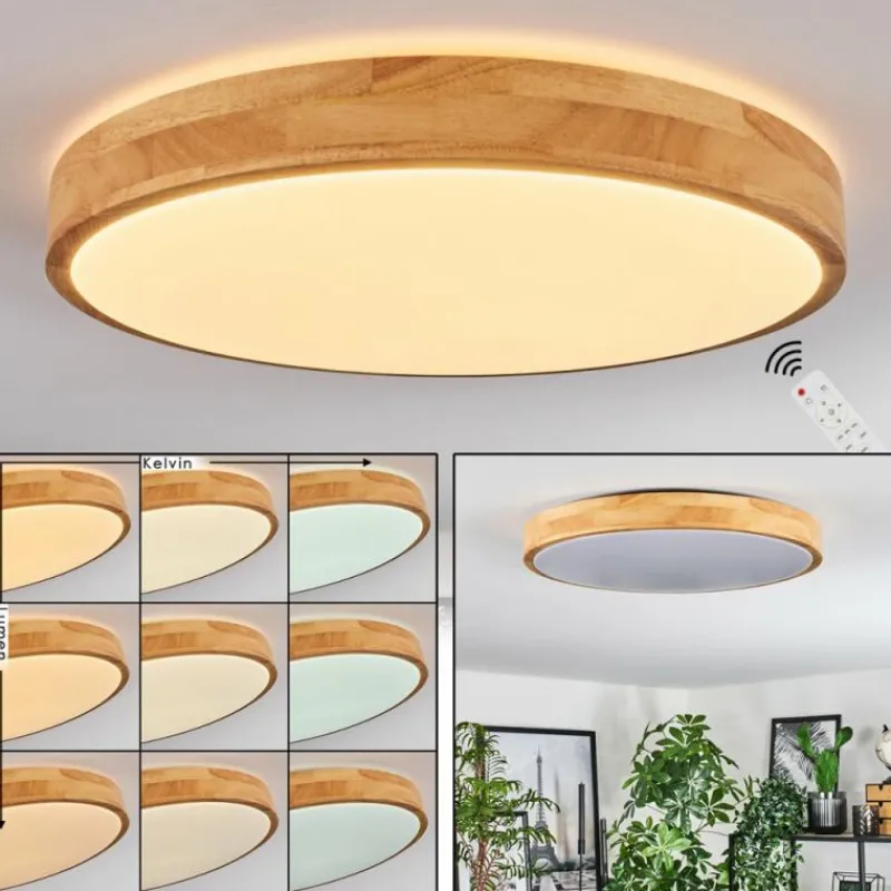 Luminaires Scandinaves-hofstein Plafonnier Sofo LED Blanc, 1 lumière, Télécommandes
