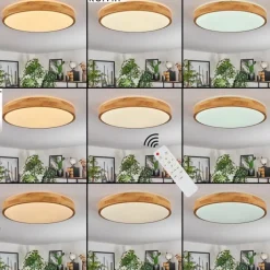 Luminaires Scandinaves-hofstein Plafonnier Sofo LED Blanc, 1 lumière, Télécommandes