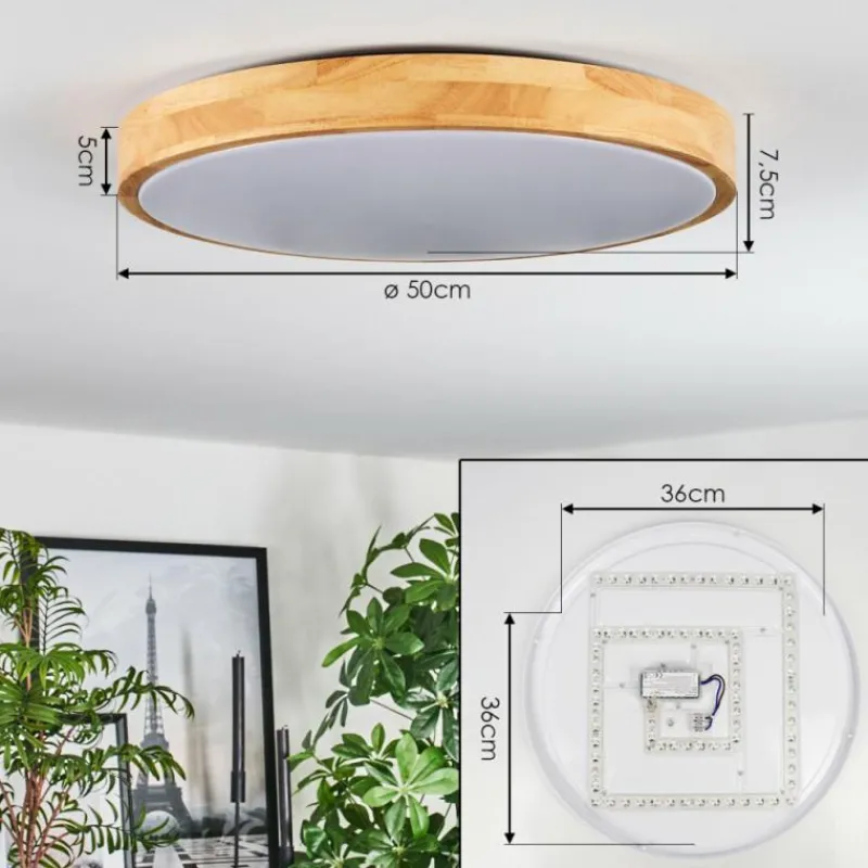Luminaires Scandinaves-hofstein Plafonnier Sofo LED Blanc, 1 lumière, Télécommandes