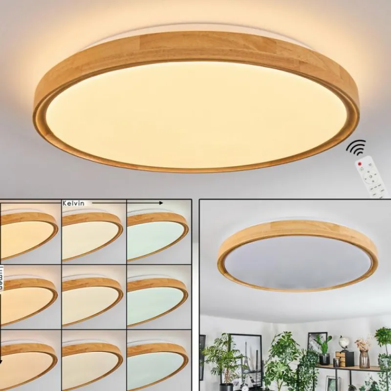 Luminaires Scandinaves-hofstein Plafonnier Sofo LED Blanc, 1 lumière, Télécommandes