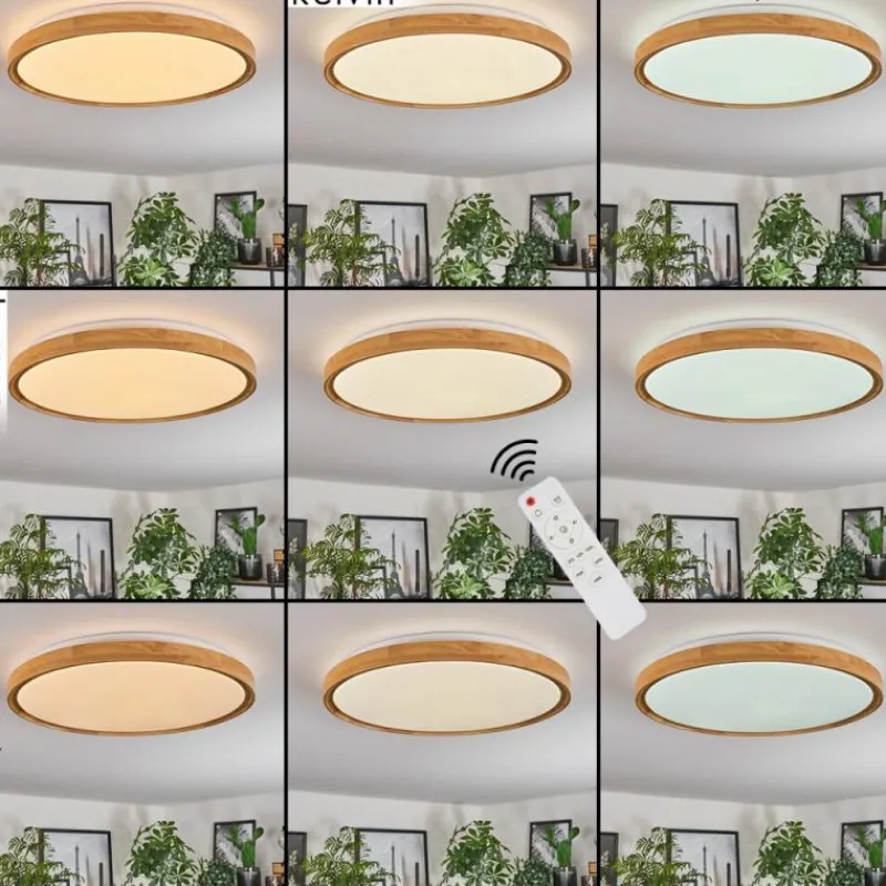 Luminaires Scandinaves-hofstein Plafonnier Sofo LED Blanc, 1 lumière, Télécommandes