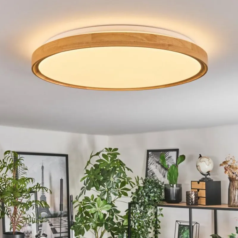 Luminaires Scandinaves-hofstein Plafonnier Sofo LED Blanc, 1 lumière, Télécommandes