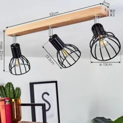 Luminaires Scandinaves-hofstein Plafonnier Sognefest Brun, Chrome, 3 lumières