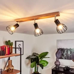 Luminaires Scandinaves-hofstein Plafonnier Sognefest Brun, Chrome, 3 lumières