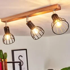 Luminaires Scandinaves-hofstein Plafonnier Sognefest Brun, Chrome, 3 lumières