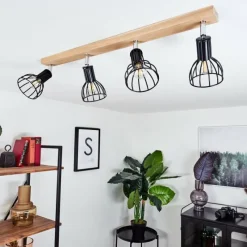 Luminaires Scandinaves-hofstein Plafonnier Sognefest Brun, Chrome, 4 lumières