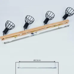 Luminaires Scandinaves-hofstein Plafonnier Sognefest Brun, Chrome, 4 lumières