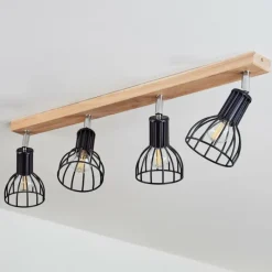 Luminaires Scandinaves-hofstein Plafonnier Sognefest Brun, Chrome, 4 lumières