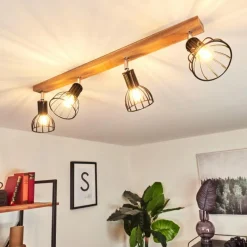 Luminaires Scandinaves-hofstein Plafonnier Sognefest Brun, Chrome, 4 lumières