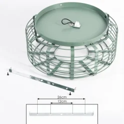 Lampes Vintages & Rétros-hofstein Plafonnier Sooke Bleu, 1 lumière