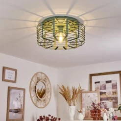 Lampes Vintages & Rétros-hofstein Plafonnier Sooke Bleu, 1 lumière