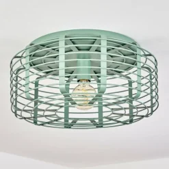 Lampes Vintages & Rétros-hofstein Plafonnier Sooke Bleu, 1 lumière