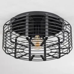 Lampes Vintages & Rétros-hofstein Plafonnier Sooke Noir, 1 lumière