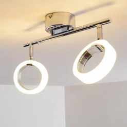hofstein Plafonnier Soppana LED Chrome, 2 lumières
