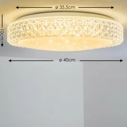 hofstein Plafonnier Soppero LED Blanc, 1 lumière* Éclairage Led