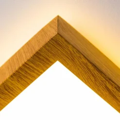 hofstein Plafonnier Sora Wood LED Bois clair, 1 lumière