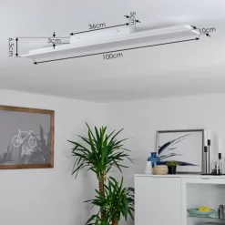 hofstein Plafonnier Sordos LED Blanc, 1 lumière, Détecteur de mouvement