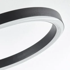 hofstein Plafonnier Sorte LED Chrome, Noir, 1 lumière