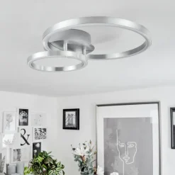 hofstein Plafonnier Sorte LED Nickel mat, 1 lumière