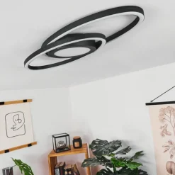 hofstein Plafonnier Sorte LED Noir, Blanc, 1 lumière