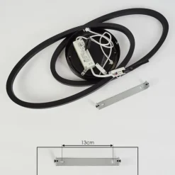 hofstein Plafonnier Sorte LED Noir, Blanc, 1 lumière