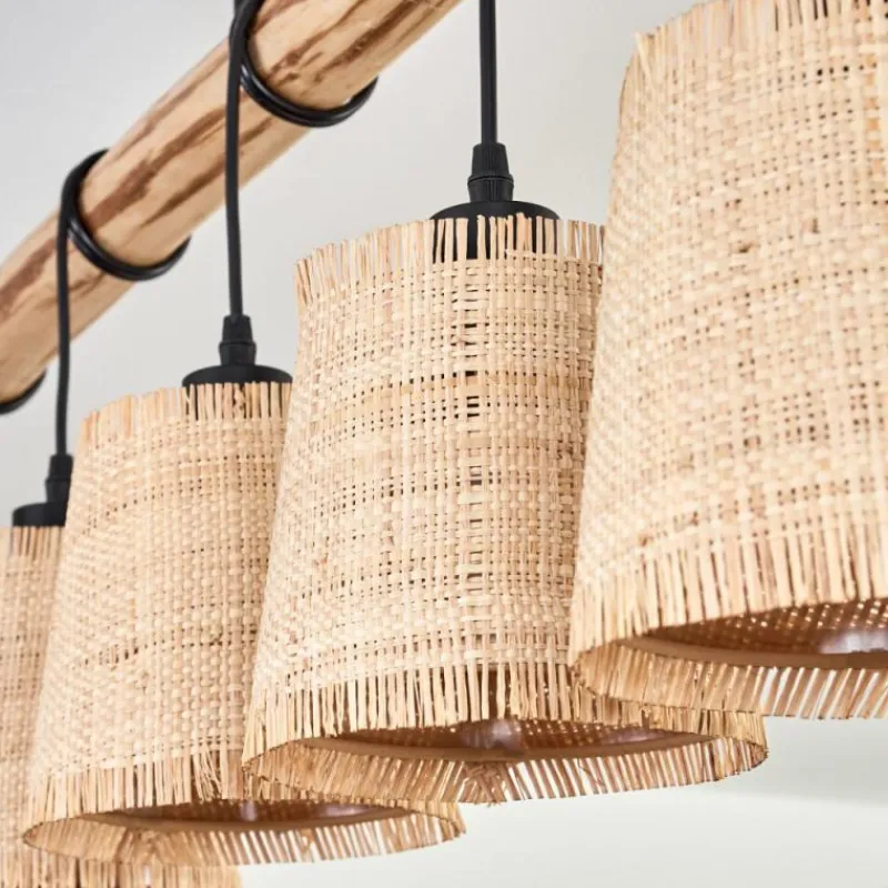 Luminaires Scandinaves-hofstein Plafonnier Soungou Écru, Noir, 5 lumières