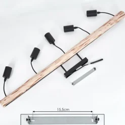 hofstein Plafonnier Soungou Écru, Noir, 5 lumières