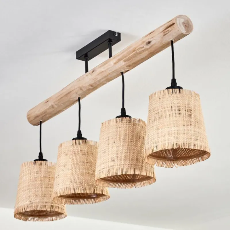 Luminaires Scandinaves-hofstein Plafonnier Soungou Écru, Noir, 4 lumières