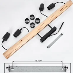 Luminaires Scandinaves-hofstein Plafonnier Soungou Écru, Noir, 4 lumières