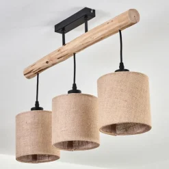 Lampes En Tissu-hofstein Plafonnier Soungou Écru, Noir, 3 lumières