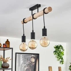 Luminaires Scandinaves-hofstein Plafonnier Soungou Écru, Noir, 3 lumières