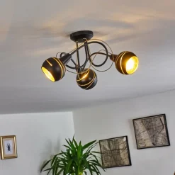 hofstein Plafonnier Southwest Or, Noir, 3 lumières