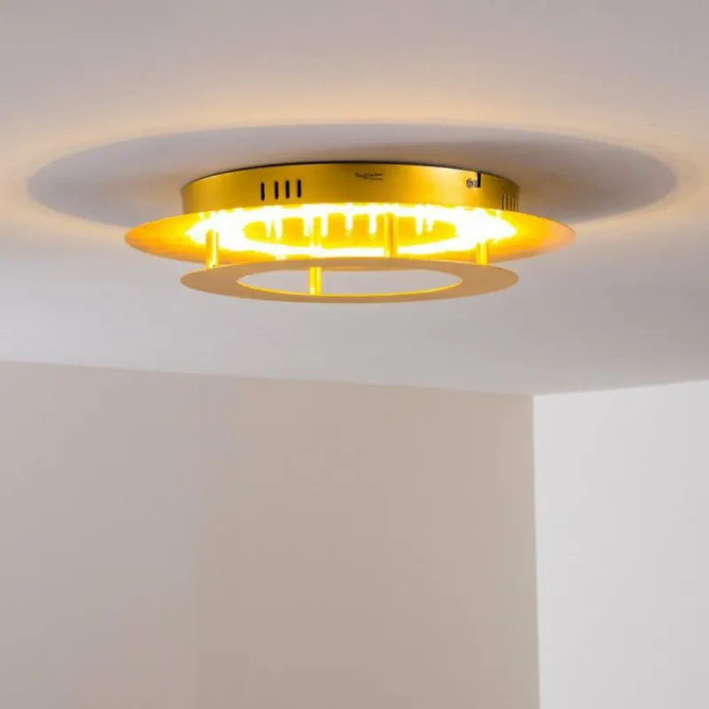 Lampes Dorées-hofstein Plafonnier Springdale LED Or, 1 lumière