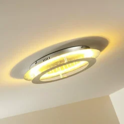 hofstein Plafonnier Springdale LED Argenté, 4 lumières* Éclairage Led