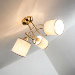 Lampes En Tissu-hofstein Plafonnier Stai Nickel mat, 3 lumières