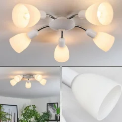 hofstein Plafonnier Starkeryd Chrome, Blanc, 5 lumières