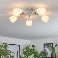 hofstein Plafonnier Starkeryd Chrome, Blanc, 5 lumières