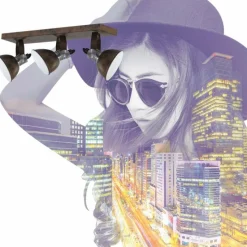 Lampes Industrielles-Luminaires Steinhauer Plafonnier Steinhauer Brooklyn Brun, 1 lumière