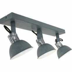 Lampes Industrielles-Luminaires Steinhauer Plafonnier Steinhauer Brooklyn Gris, 1 lumière