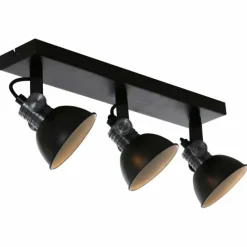Lampes Industrielles-Luminaires Steinhauer Plafonnier Steinhauer Brooklyn Noir, 3 lumières