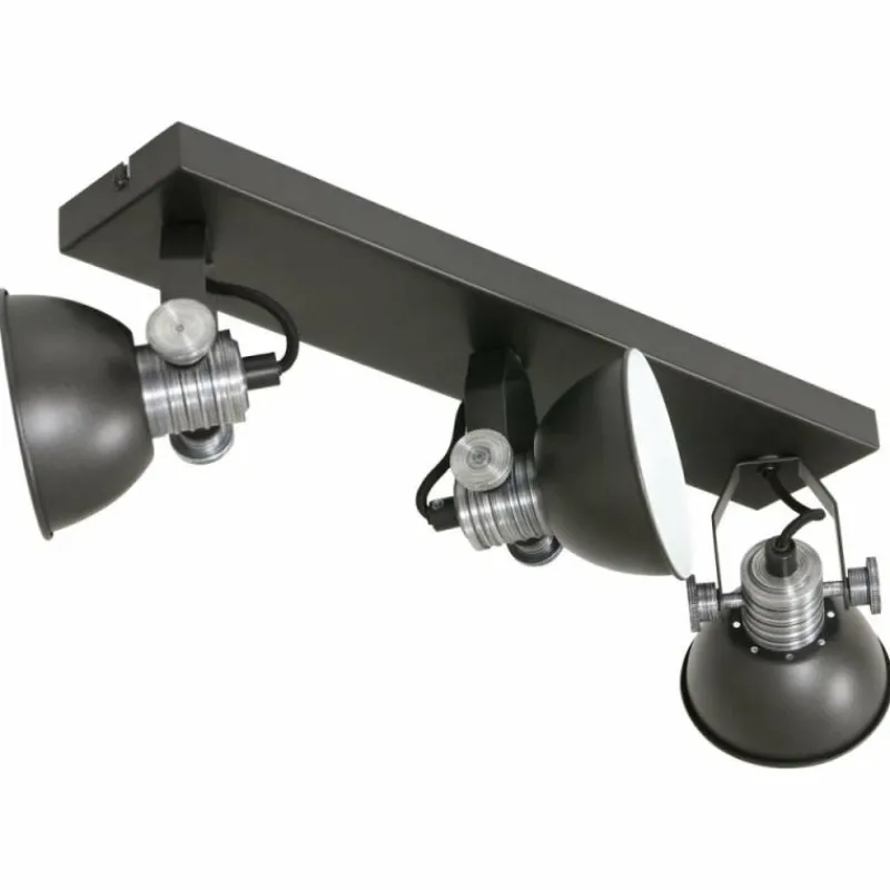 Lampes Industrielles-Luminaires Steinhauer Plafonnier Steinhauer Brooklyn Noir, 3 lumières