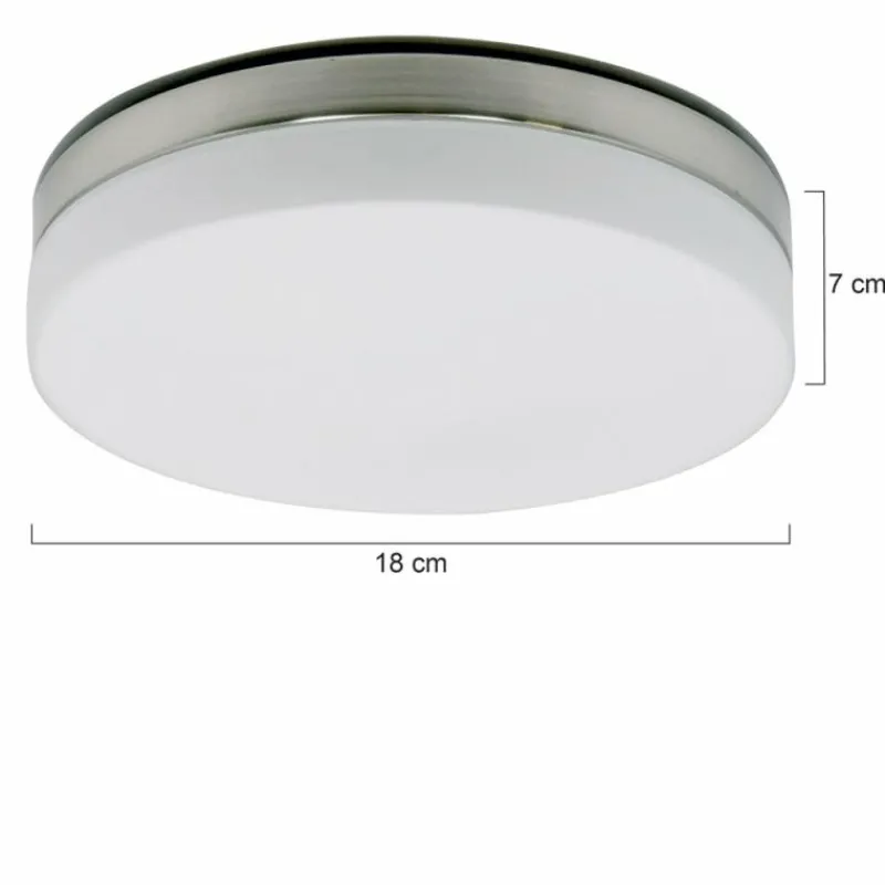 Luminaires Steinhauer Plafonnier Steinhauer Ceiling and wall LED Acier inoxydable, 1 lumière