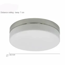 Luminaires Steinhauer Plafonnier Steinhauer Ceiling and wall LED Acier inoxydable, 1 lumière